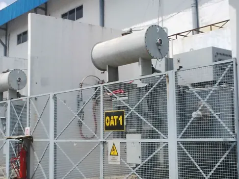 Transformer and generator building at the biodiesel power plant