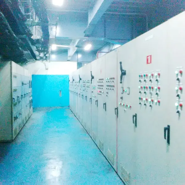 Switchgear room inside a power plant
